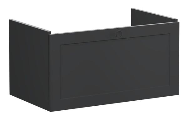 VitrA Root Classic 80cm 1 Drawer Washbasin Unit - Matt Graphite